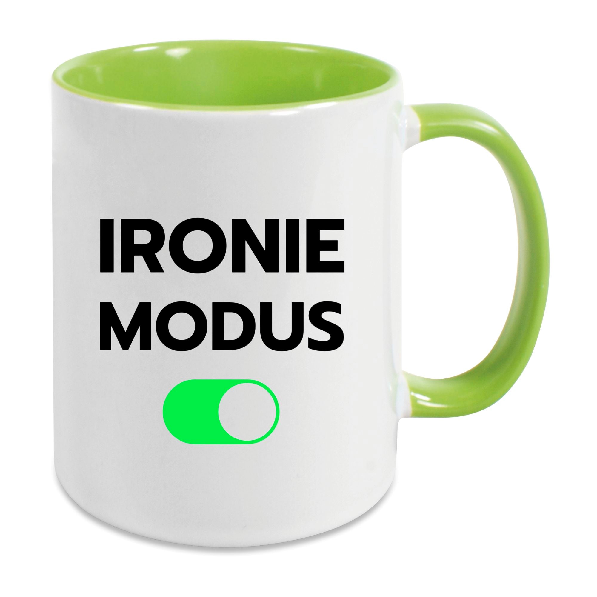 Keramik-Tasse - IRONIE-MODUS - in verschiedenen Tassenfarben verfügbar