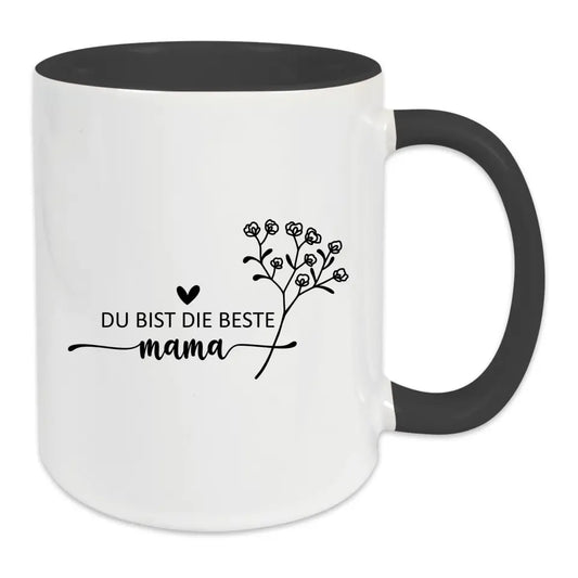 Tasse für Mama - Du bist die beste Mama - in verschiedenen Farben auswählbar