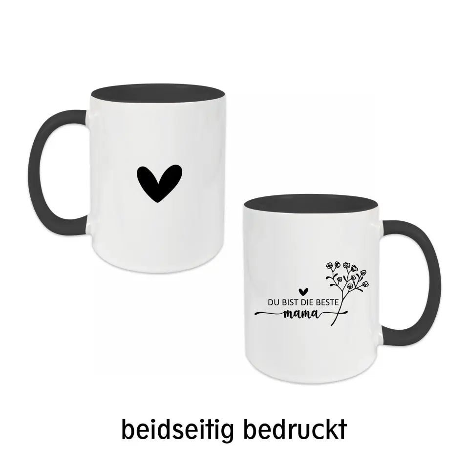 Tasse für Mama - Du bist die beste Mama - in verschiedenen Farben auswählbar