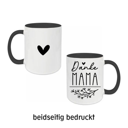 Tasse für Mama - Zweig und Herz - in verschiedenen Farben auswählbar