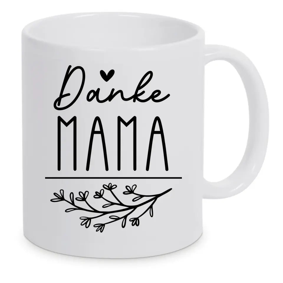 Tasse für Mama - Zweig und Herz - in verschiedenen Farben auswählbar