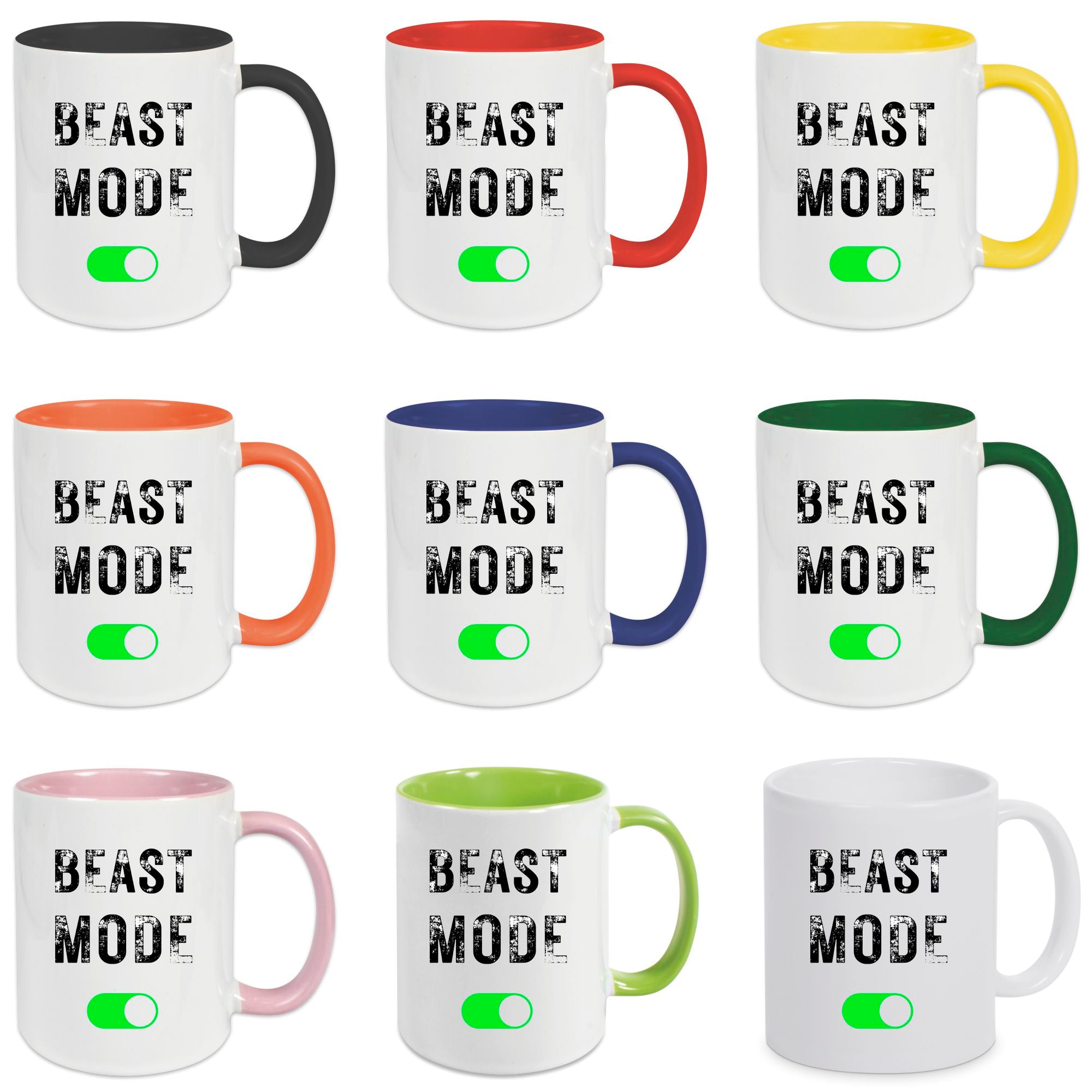 Keramik-Tasse - BEAST-MODE - in verschiedenen Tassenfarben verfügbar